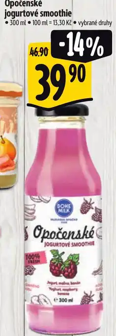 Albert Opočenské jogurtové smoothie nabídka