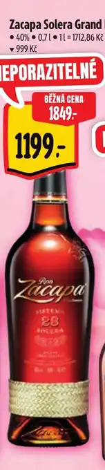 Albert Zacapa Solera Grand Reserva nabídka