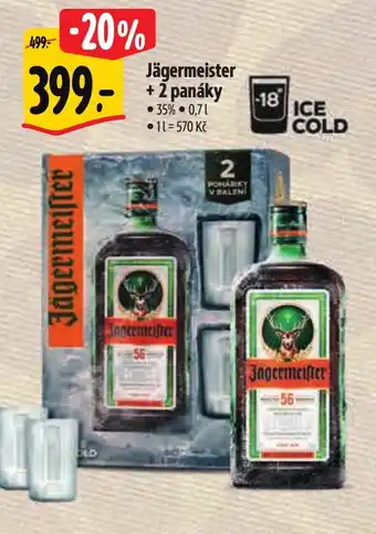 Albert Jägermeister + 2 panáky nabídka