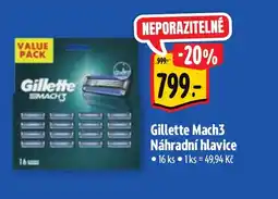 Albert Gillette Mach3 Náhradní hlavice nabídka