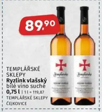 Coop TEMPLÁŘSKÉ SKLEPY Ryzlink vlašský nabídka