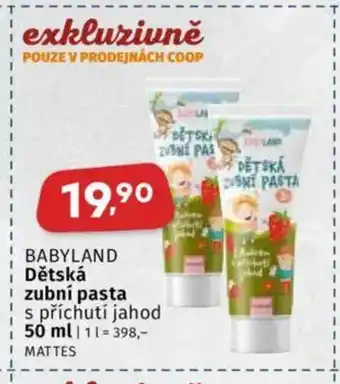 Coop BABYLAND Dětská zubní pasta nabídka