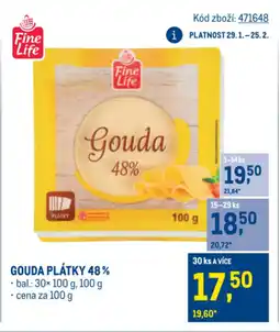 Makro Gouda plátky 48% nabídka