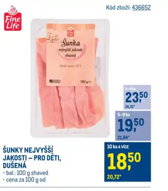 Makro Šunky nejvyšší jakosti - pro děti, dušená nabídka