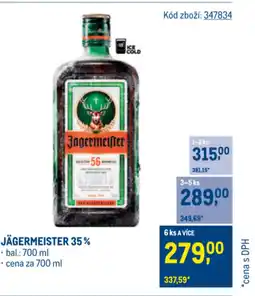 Makro JÄGERMEISTER 35% nabídka