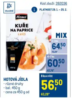 Makro Hotová jídla nabídka