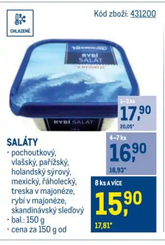 Makro Saláty nabídka