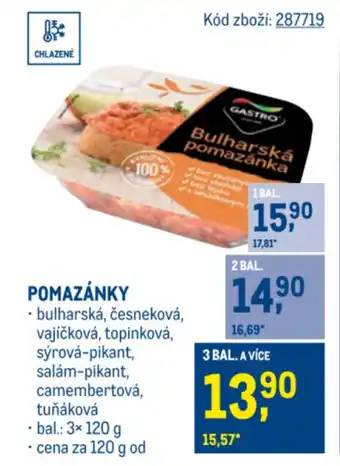 Makro Pomazánky nabídka