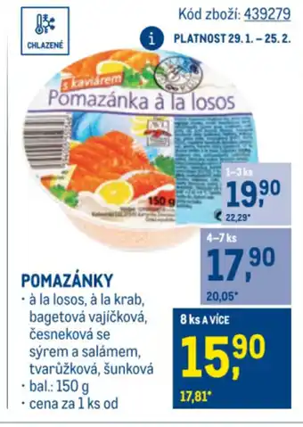 Makro Pomazánky nabídka