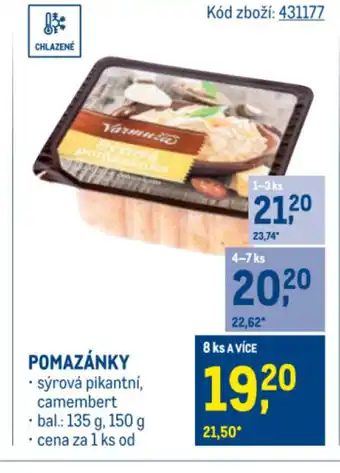 Makro Pomazánky nabídka