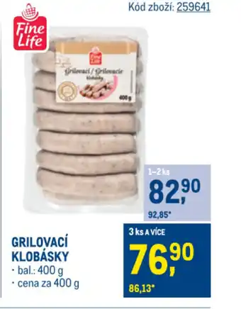 Makro Grilovací klobásky nabídka