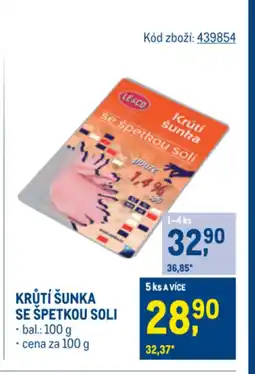 Makro Krůtí šunka se špetkou soli nabídka