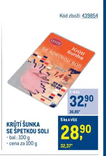 Makro Krůtí šunka se špetkou soli nabídka