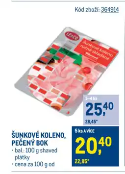 Makro Šunkové koleno, pečený bok nabídka