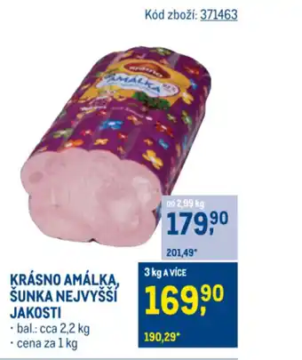 Makro Krásno amálka, sunka nejvyšší jakosti nabídka