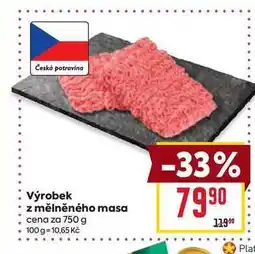 Billa Výrobek z mělněného masa cena za 750 g nabídka