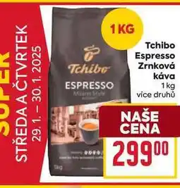 Billa Tchibo Espresso Zrnková káva 1 kg nabídka