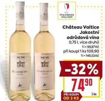 Billa Château Valtice Jakostní odrůdová vína 0,75l nabídka