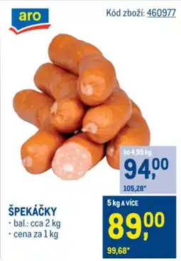 Makro Špekáčky nabídka