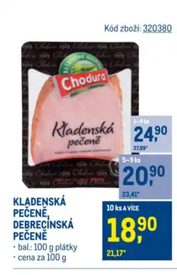 Makro Kladenská pečeně, debrecínská pečeně nabídka