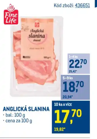 Makro Anglická slanina nabídka