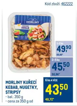 Makro Morliny kuřecí kebab, nugetky, stripsy nabídka