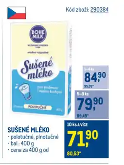 Makro BOHEMILK Sušené mléko nabídka