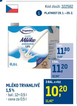 Makro Mléko trvanlivé 1.5% nabídka