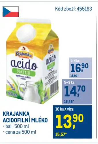 Makro KRAJANKA Acidofilní mléko nabídka