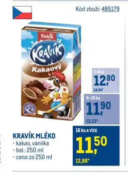 Makro TATRA Kravík mléko nabídka