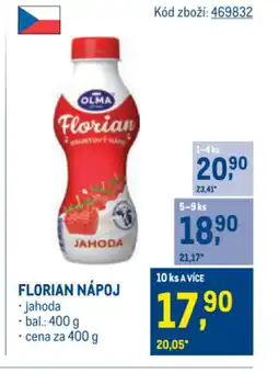 Makro OLMA Florian nápoj nabídka