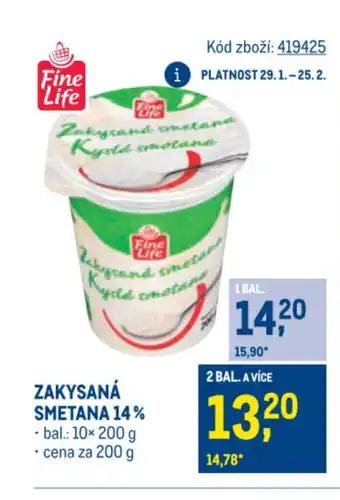 Makro Zakysaná smetana 14% nabídka