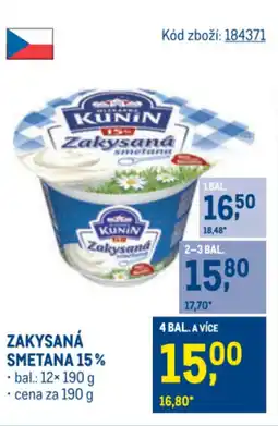 Makro Zakysaná smetana 15% nabídka