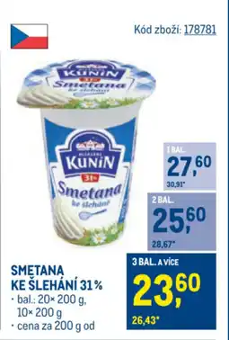 Makro Smetana ke šlehání 31% nabídka