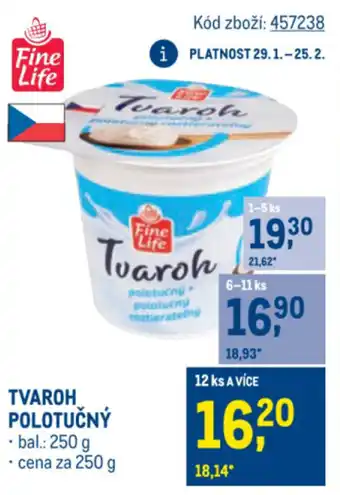 Makro Tvaroh polotučný nabídka