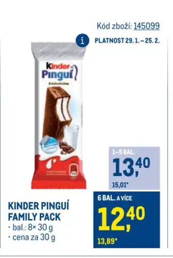 Makro KINDER Pingui family pack nabídka