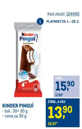 Makro KINDER Pingui nabídka