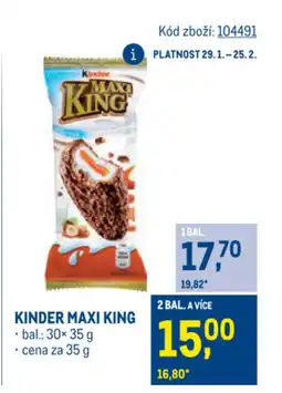 Makro KINDER Maxi king nabídka