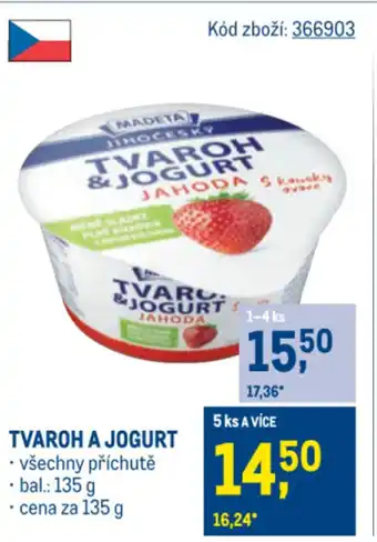 Makro Tvaroh a jogurt nabídka