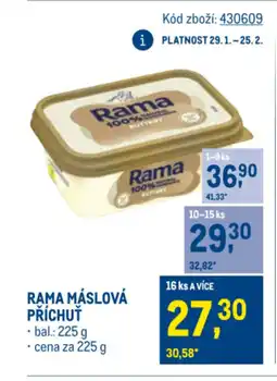 Makro RAMA Máslová příchuť nabídka