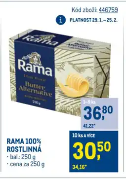 Makro RAMA 100% rostlinná nabídka