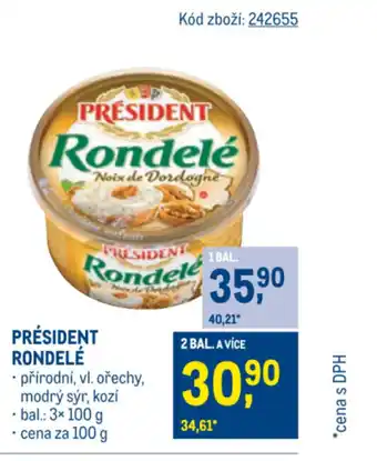 Makro PRÉSIDENT Rondelé nabídka