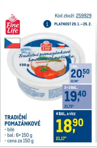 Makro Tradiční pomazánkové nabídka