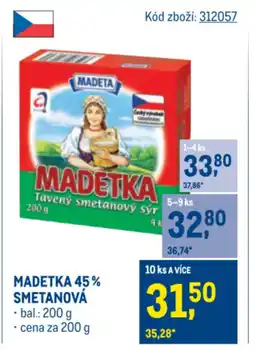 Makro MADETA Madetka 45% smetanová nabídka