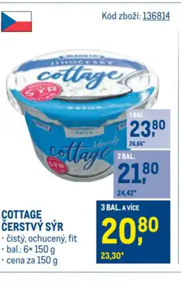 Makro Cottage čerstvý sýr nabídka