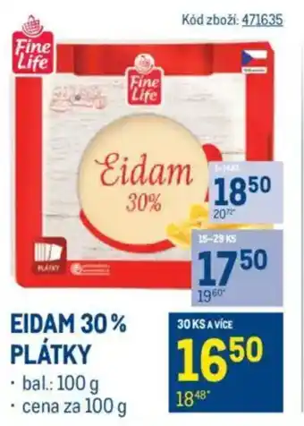 Makro Eidam 30% plátky nabídka