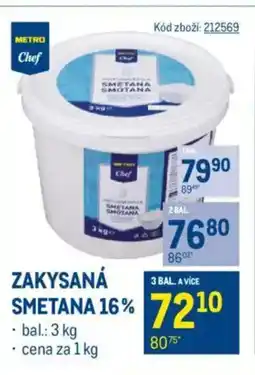 Makro Zakysaná smetana 16% nabídka