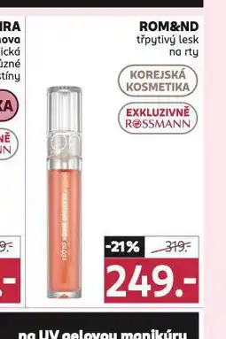 Rossmann Rom&nd třpytivý lesk na rty nabídka