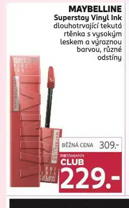 Rossmann Maybelline tekutá rtěnka nabídka