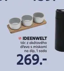 Rossmann Tác z akátového dřeva s miskami na dip nabídka